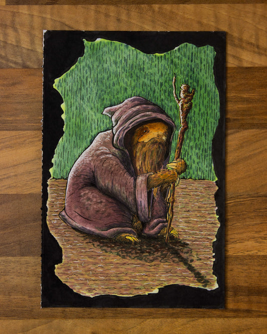 Sloth Wizard Alcohol Marker Original Artwork
