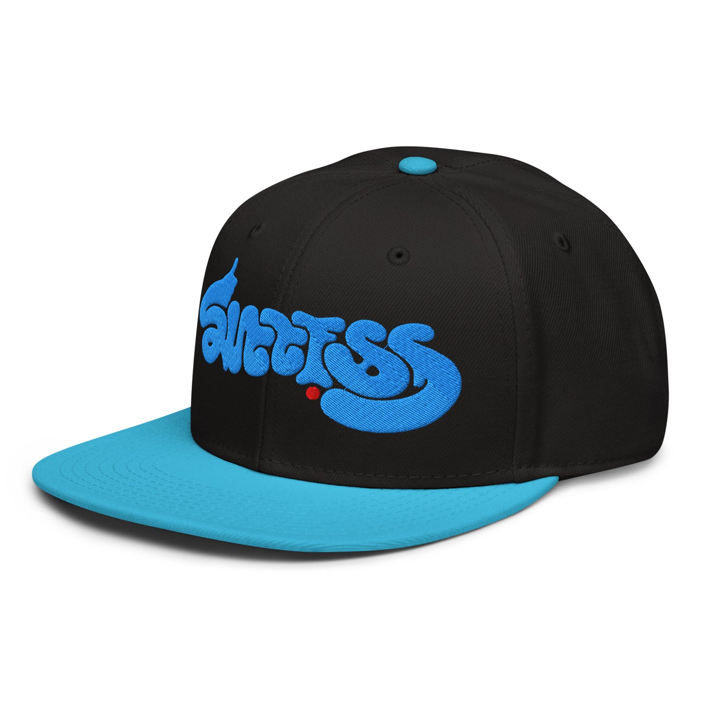 success-ambigram-colour-match-snapback-hat___aqua-blue-black-black