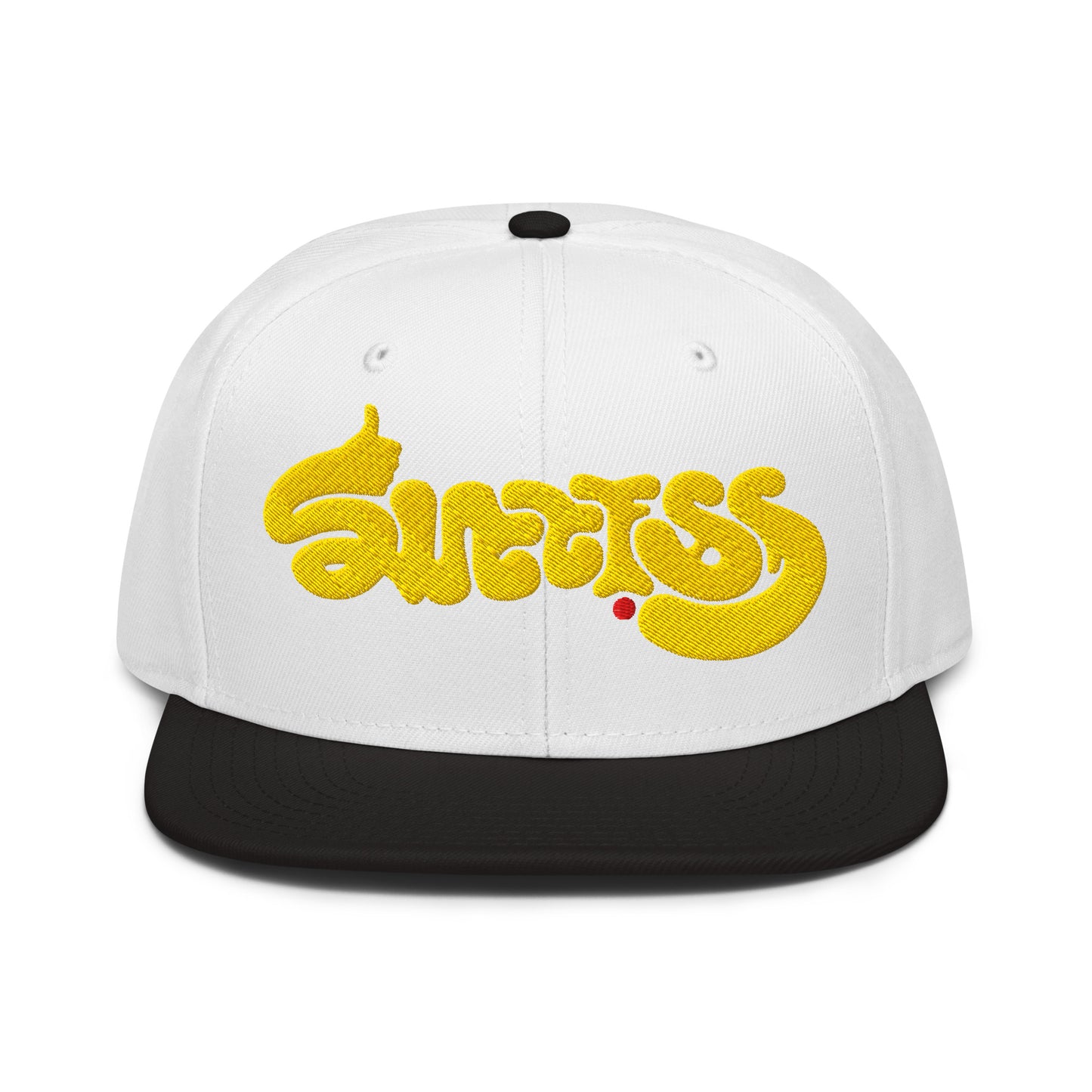 success-ambigram-snapback-hat___black-white-white