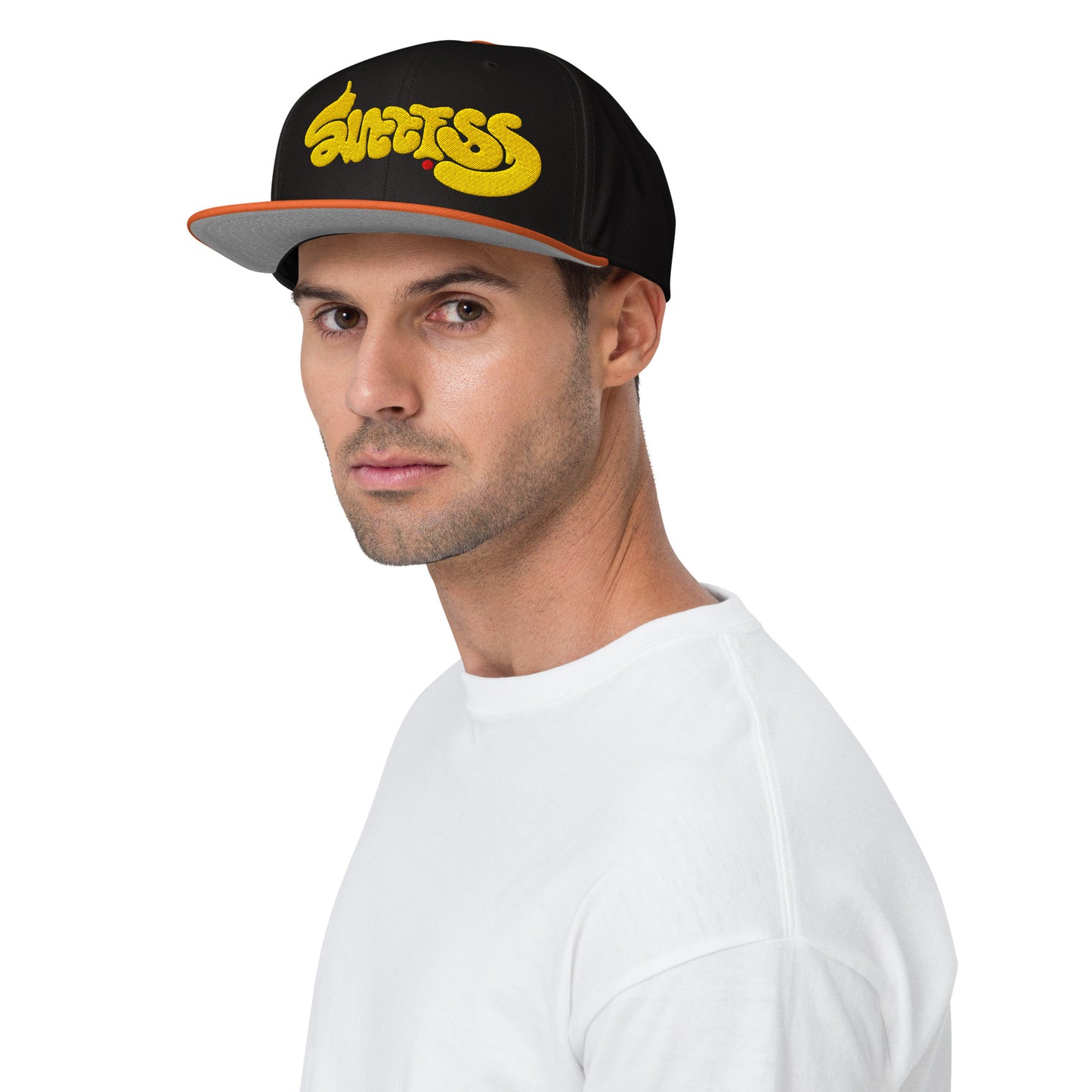success-ambigram-snapback-hat___orange-black-black
