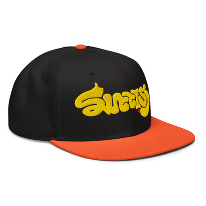 success-ambigram-snapback-hat___orange-black-black