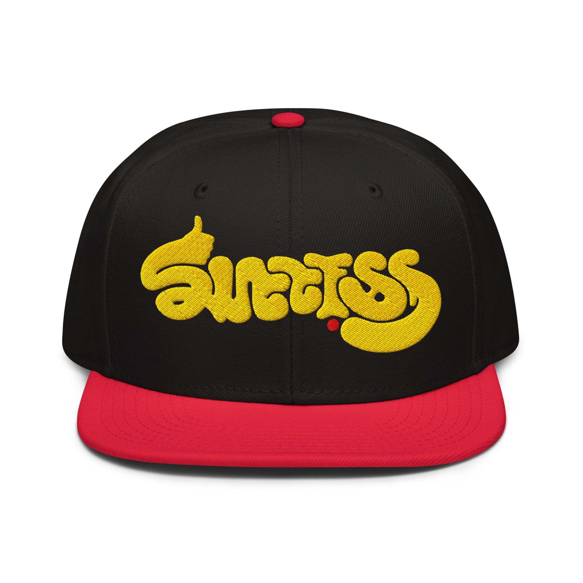 success-ambigram-snapback-hat___red-black-black