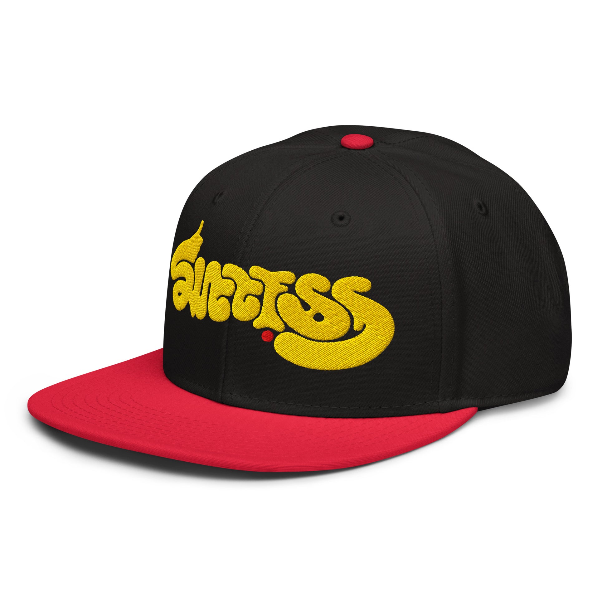 success-ambigram-snapback-hat___red-black-black