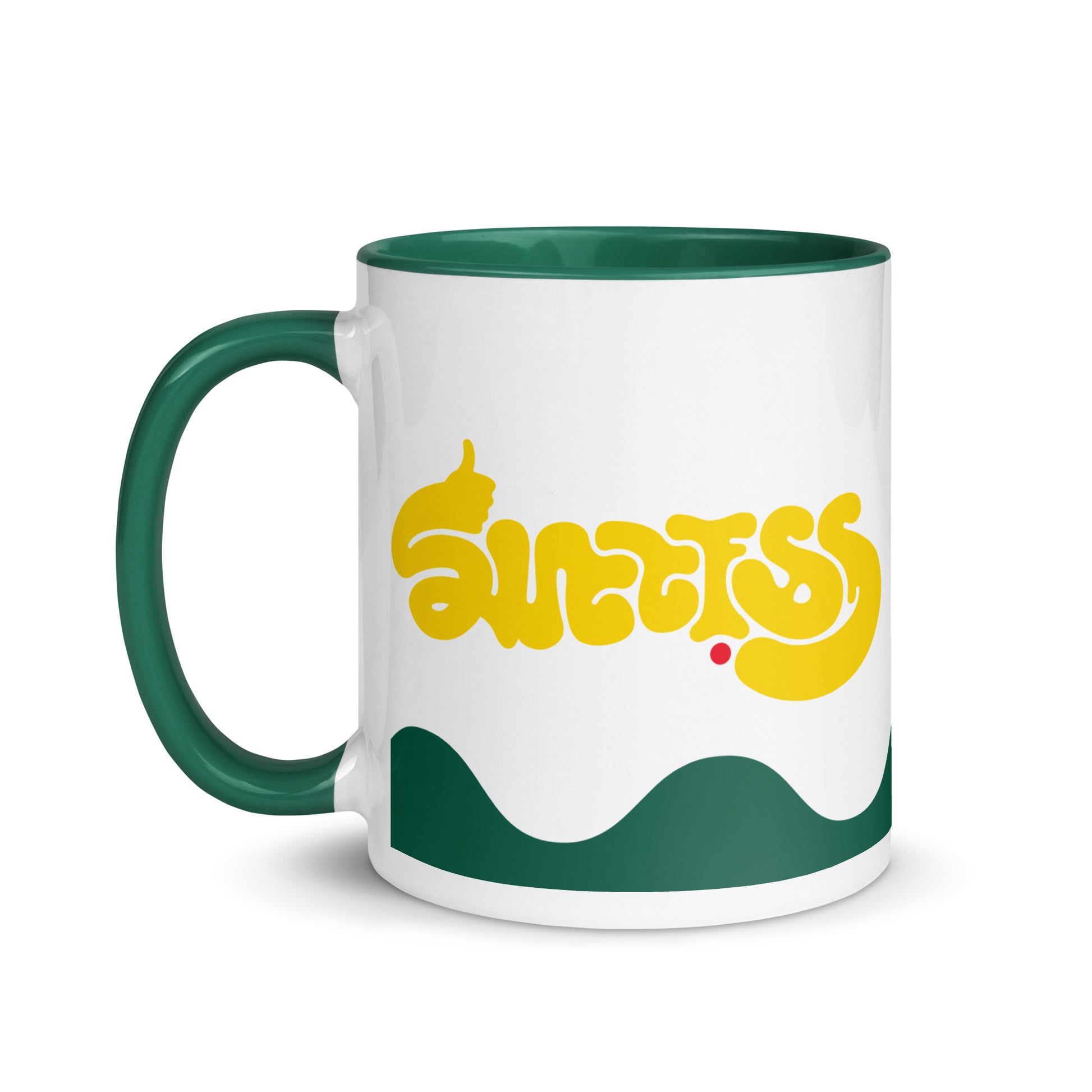 success-ambigram-mug-with-colour-inside___Dark-Green-11oz