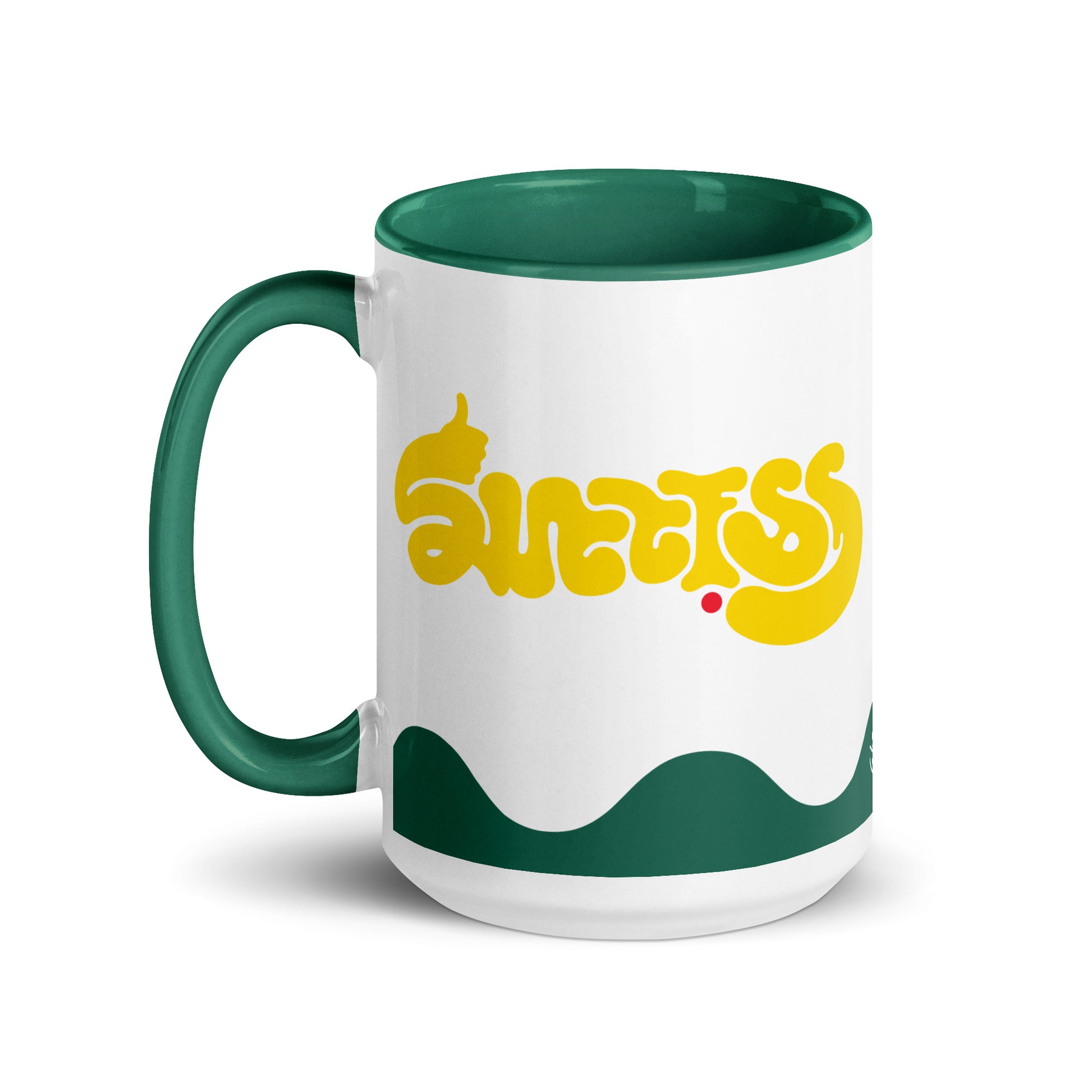 success-ambigram-mug-with-colour-inside___15oz-dark-green