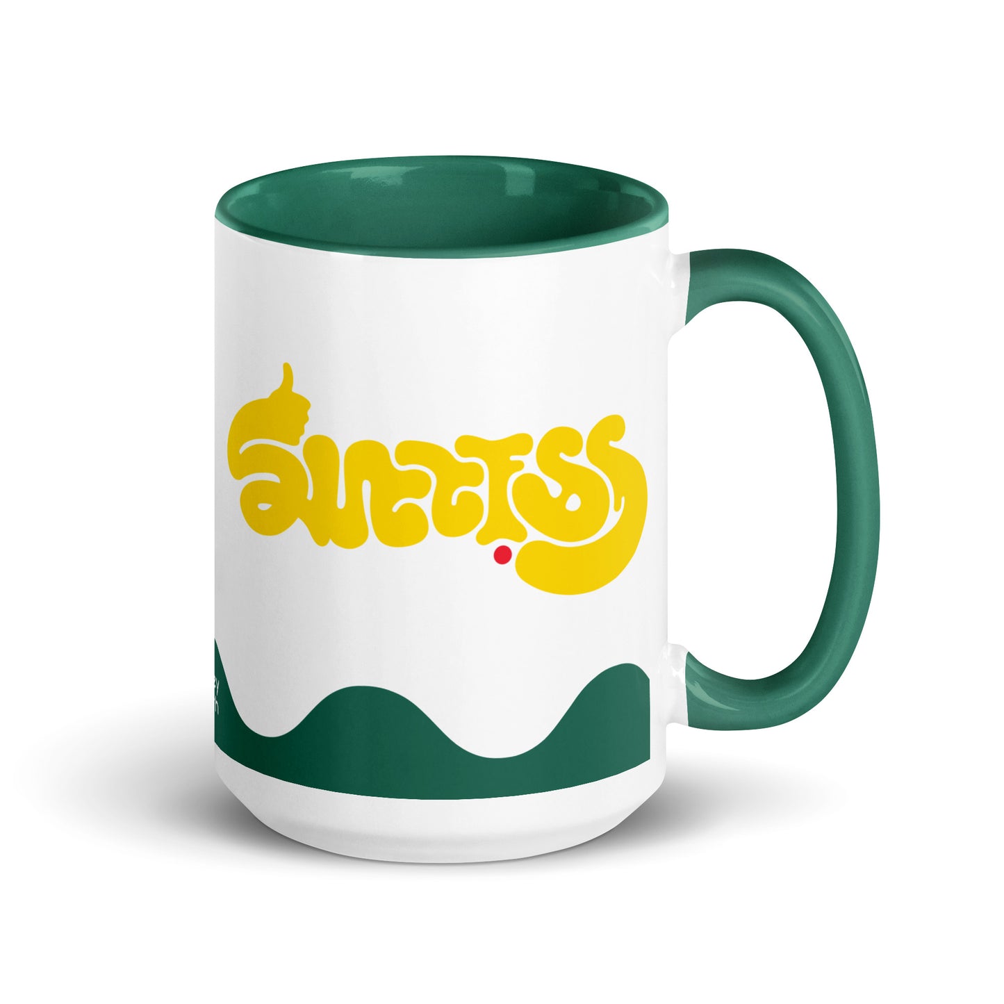 success-ambigram-mug-with-colour-inside___15oz-dark-green