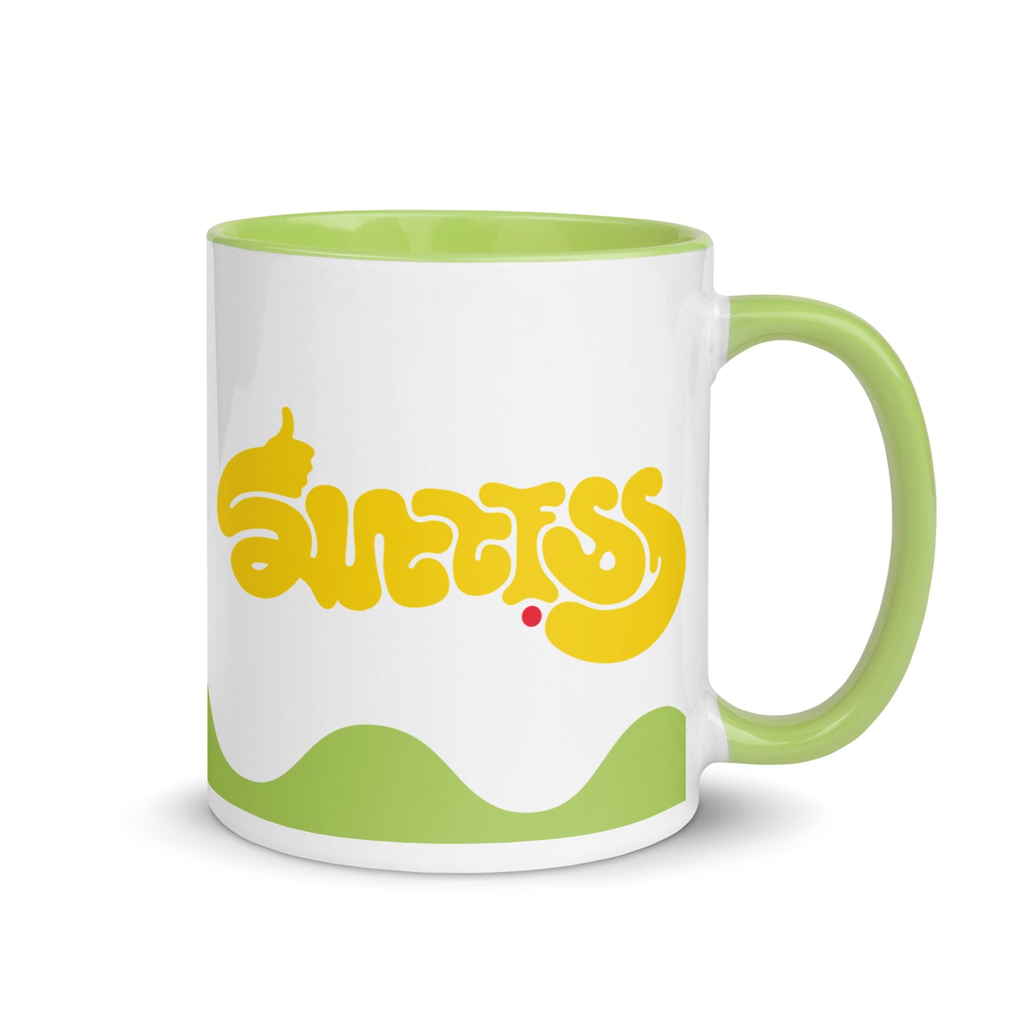 success-ambigram-mug-with-colour-inside___green-11oz